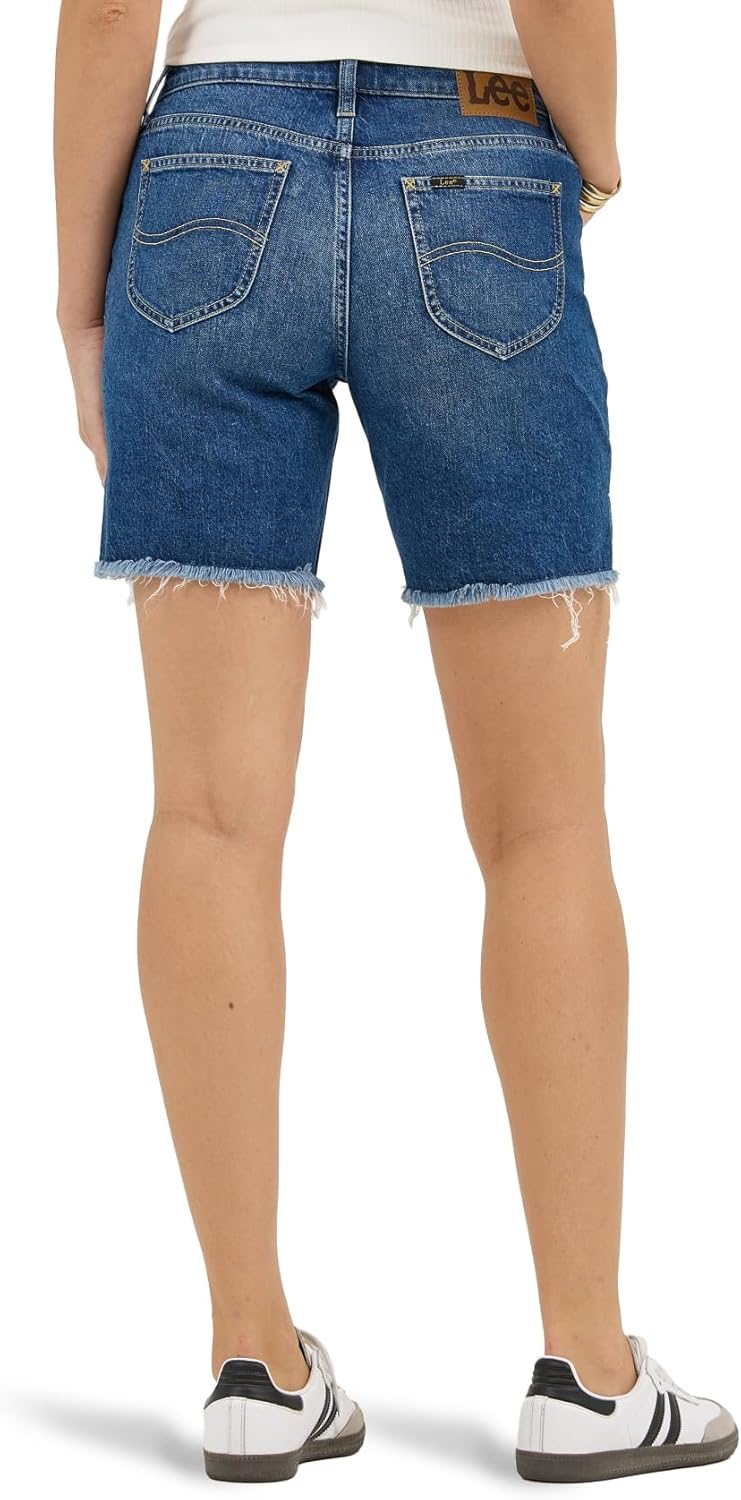 Lee Womens Legendary 7" Side Slit Denim Short - Image 3