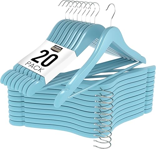 Miniatura 52 de Utopia Home Perchas de Madera Premium Paquete de 30 - Percha para Abrigos Duradera y Delgada - Perchas para Trajes con Gancho Giratorio de 360 Blanco