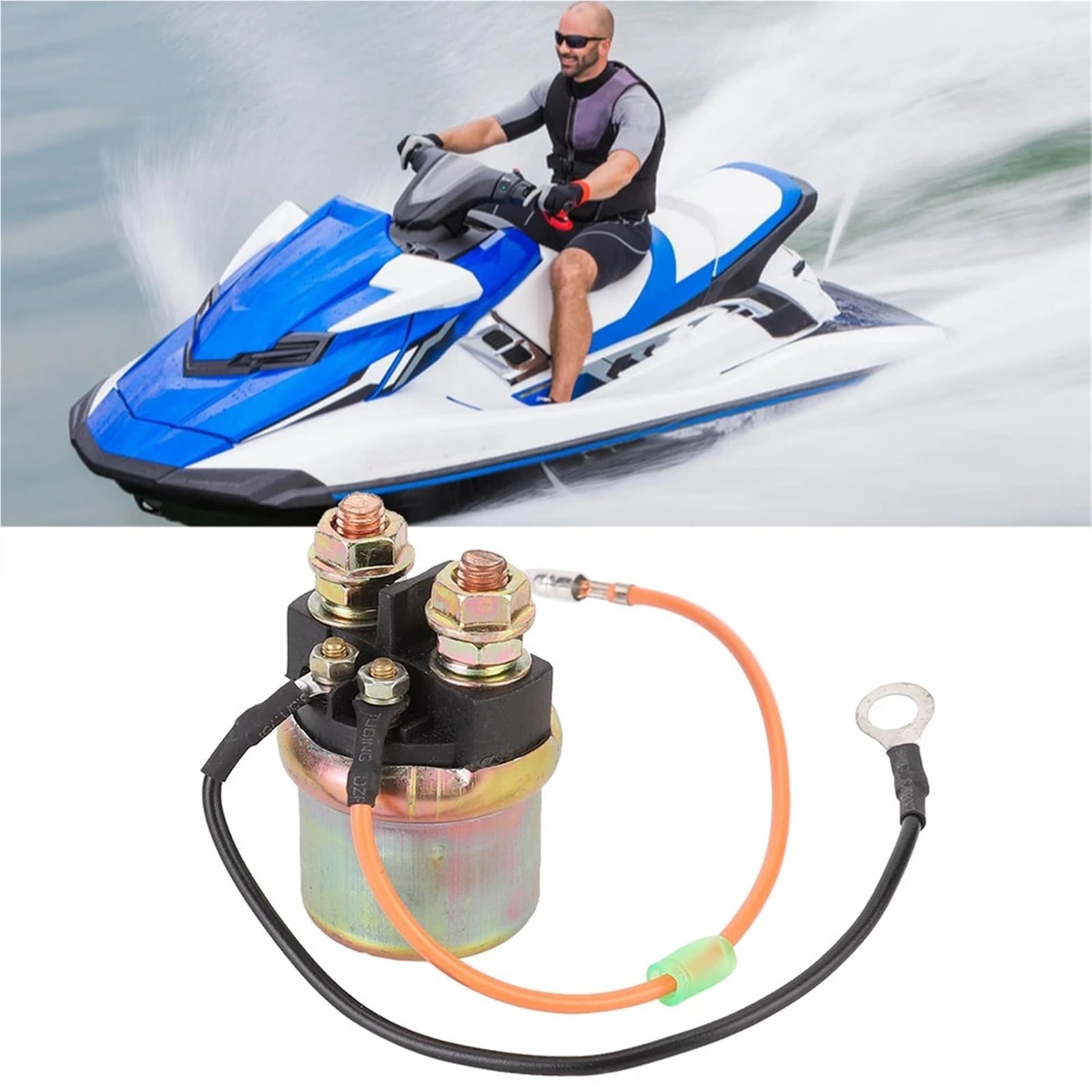 ‌Elettromagnete avviamento‌ Relè solenoide di avviamento per motocicletta adatto per Yamaha WAVERUNNER 1987-1997 6G1819411000 ‌Solenoide avviamento moto‌