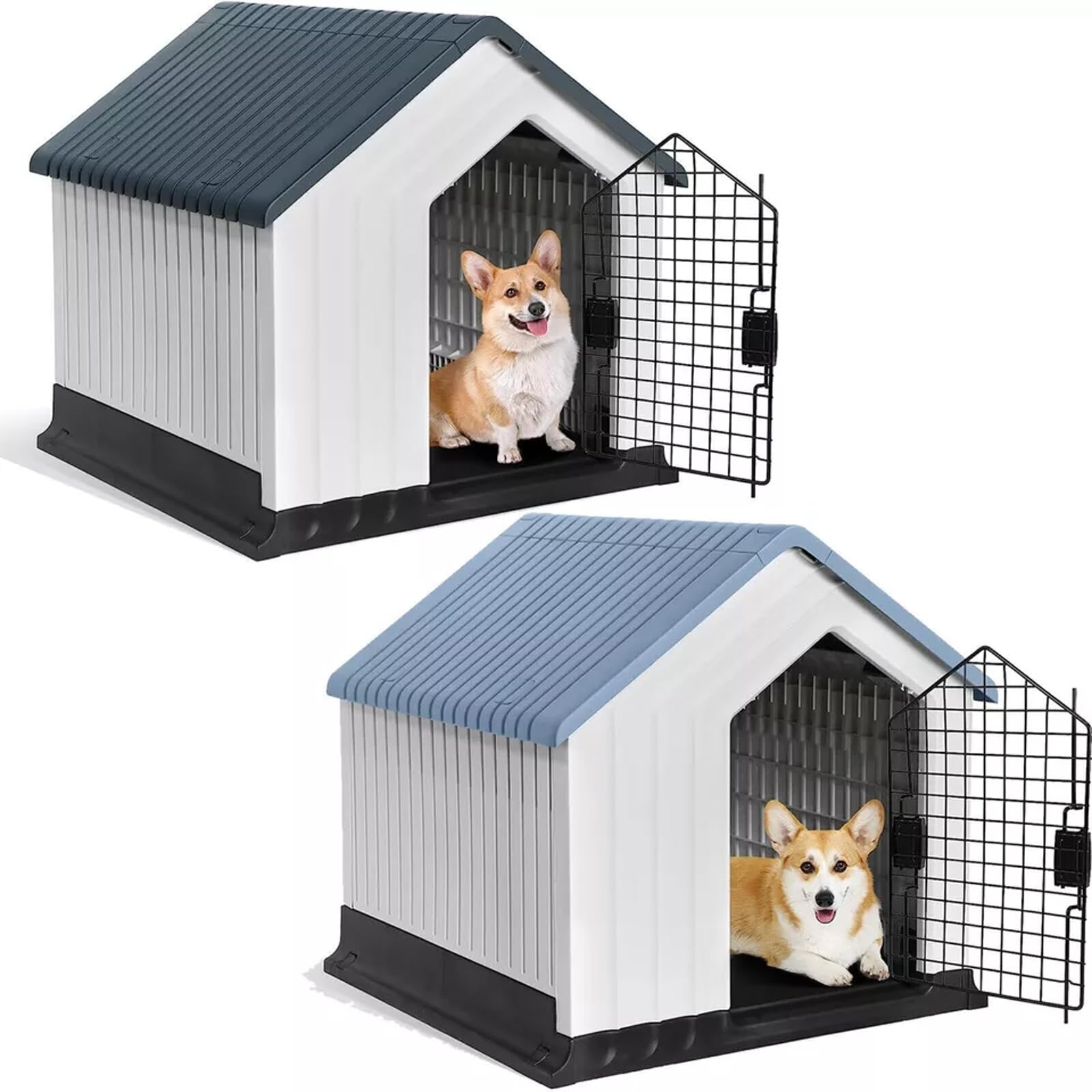 Dog Houses For Dogs PawHut Plastic Dog House, Water Resistant