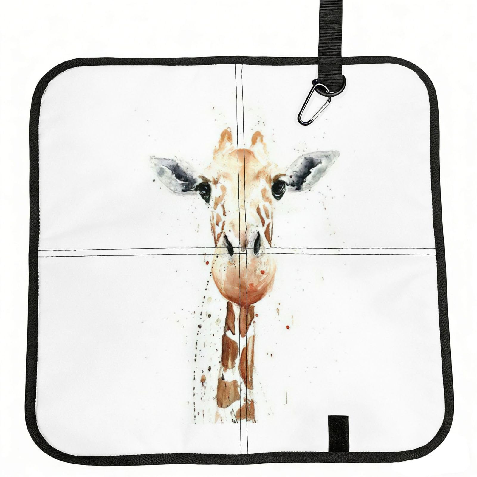 PPHGUT Clever Giraffe Print Foldable Seat Cushion Waterproof Portable Chair Pad Travel Outdoor Picnic Camping