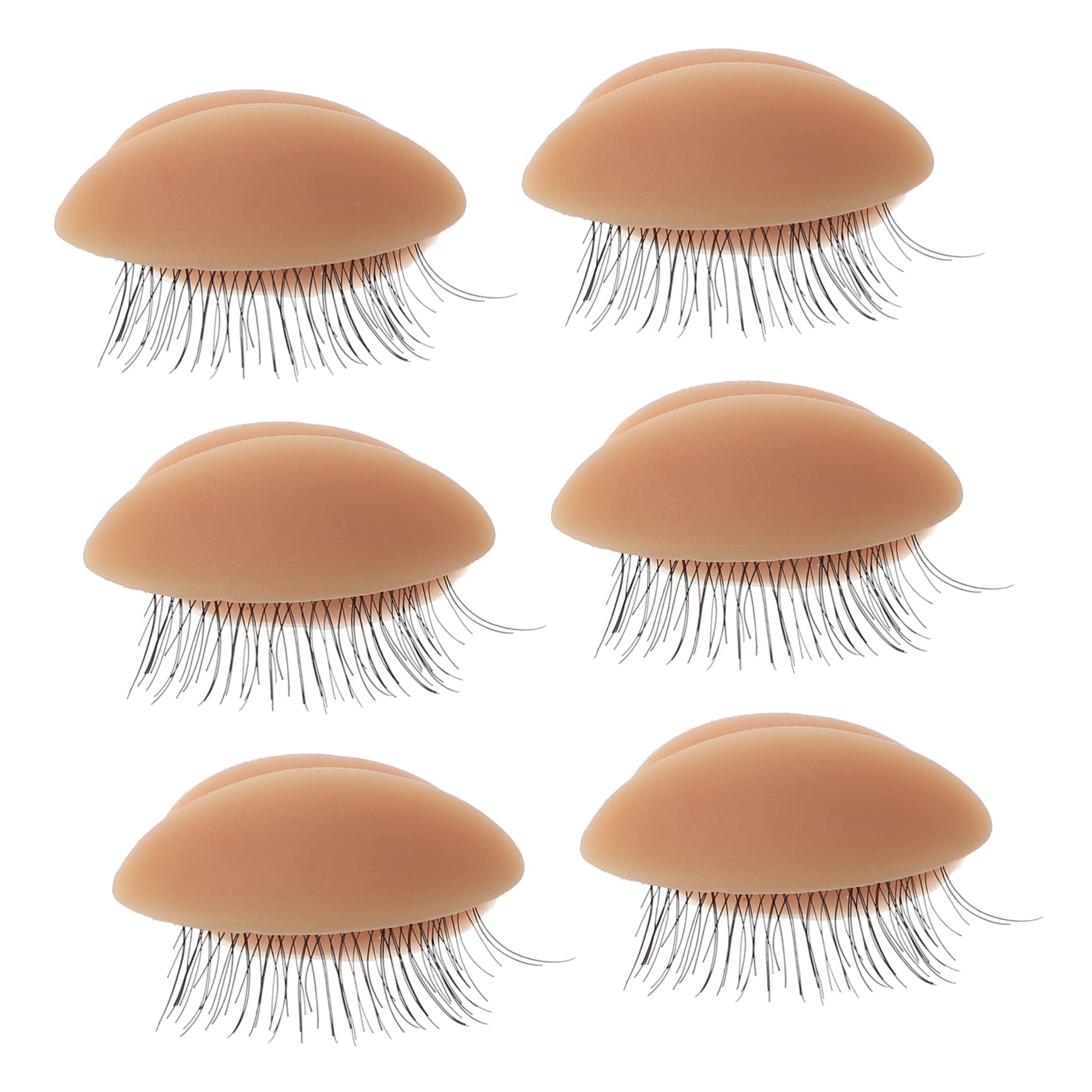 IWOWHERO Realistic Lash Extension Practice Kit Silicone Eyelids Eyelash Supplies for Beginners