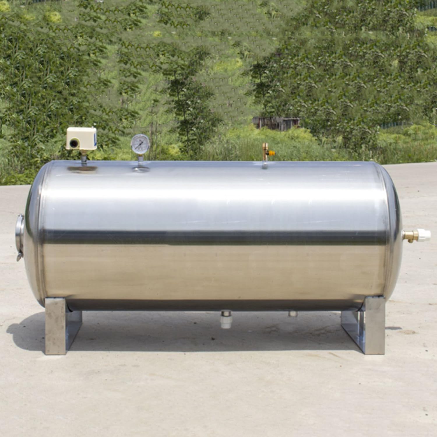 Tanque de Presión de Acero Inoxidable, 100 160 200L, Vaso de Expansión, Tanque de Presión de Almacenamiento de Agua 220V, para el Hogar/Jardín/Agricultura,100L/26.4Gal