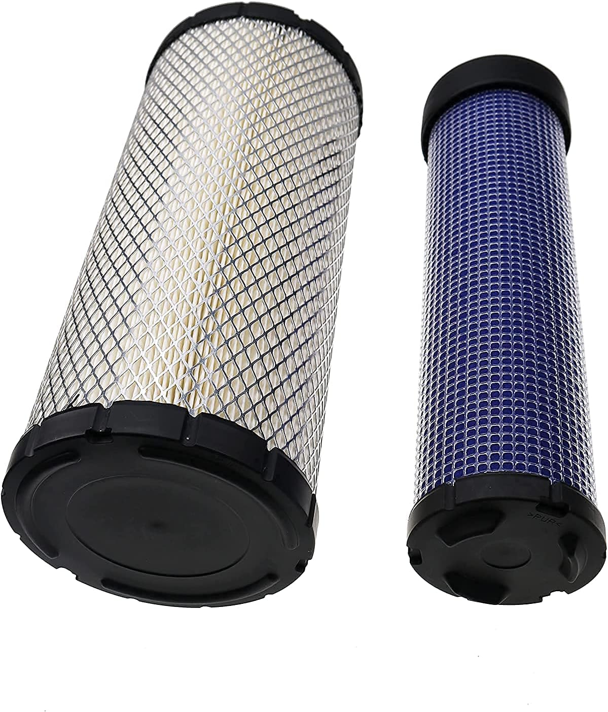 DVPARTS Inner & Outer Air Filter Kit 6666333 6666334 for Bobcat John Deere RE68048 RE68049 110 3120 3203 3320 3520 P822768 P822769 AF25553 R1401-42280 R1401-42270 Kubota KX121-3 KX161-3 M4700 M4900