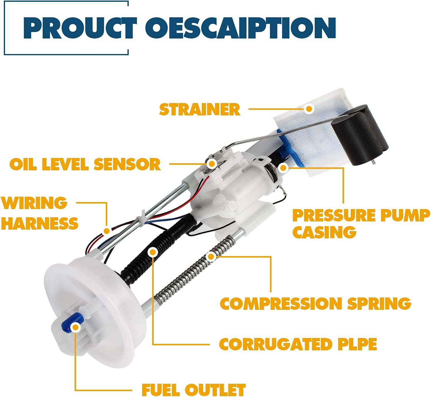 OEM Fuel Pump Assembly Compatible with 2014-2019 Polaris RZR 900 XP 1000 Replaces - Original Equipment Replacement 2205502 2521363 2521294 2521436 2521750 2208323