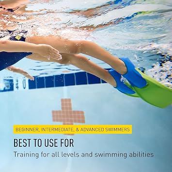 FINIS Long Floating Swim Training Fins for Kids - Improves Kick Technique & Body Position