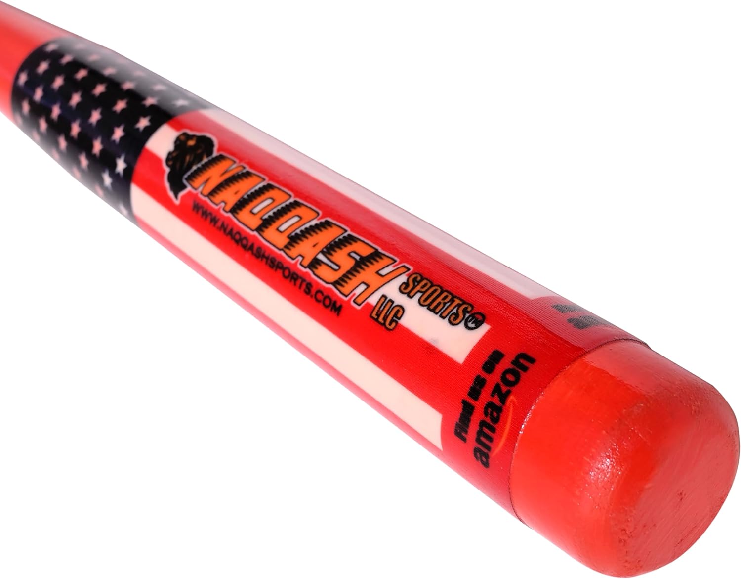 Red Maple Wood Baseball Bat in USA Flag Print - 34 Inch - for T-Ball, Self-Defense, Training and Home Security - Baseball Bat for Adults, Men, Women and Kids- Naqqash Sports