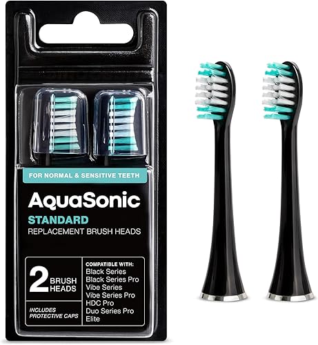 Miniatura 8 de AquaSonic Cabezales de cepillo de repuesto estándar genuinos Aceptado por ADA para dientes normales y sensibles Compatible con muchos mangos