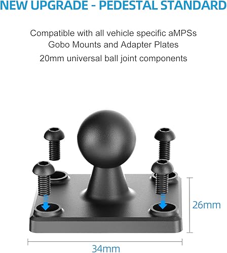 Miniatura 6 de OHLPRO Soporte para tablet para camión, base de taladro resistente, soporte de coche para iPad, mini, Samsung Galaxy (7 a 11 pulgadas) para tablero,