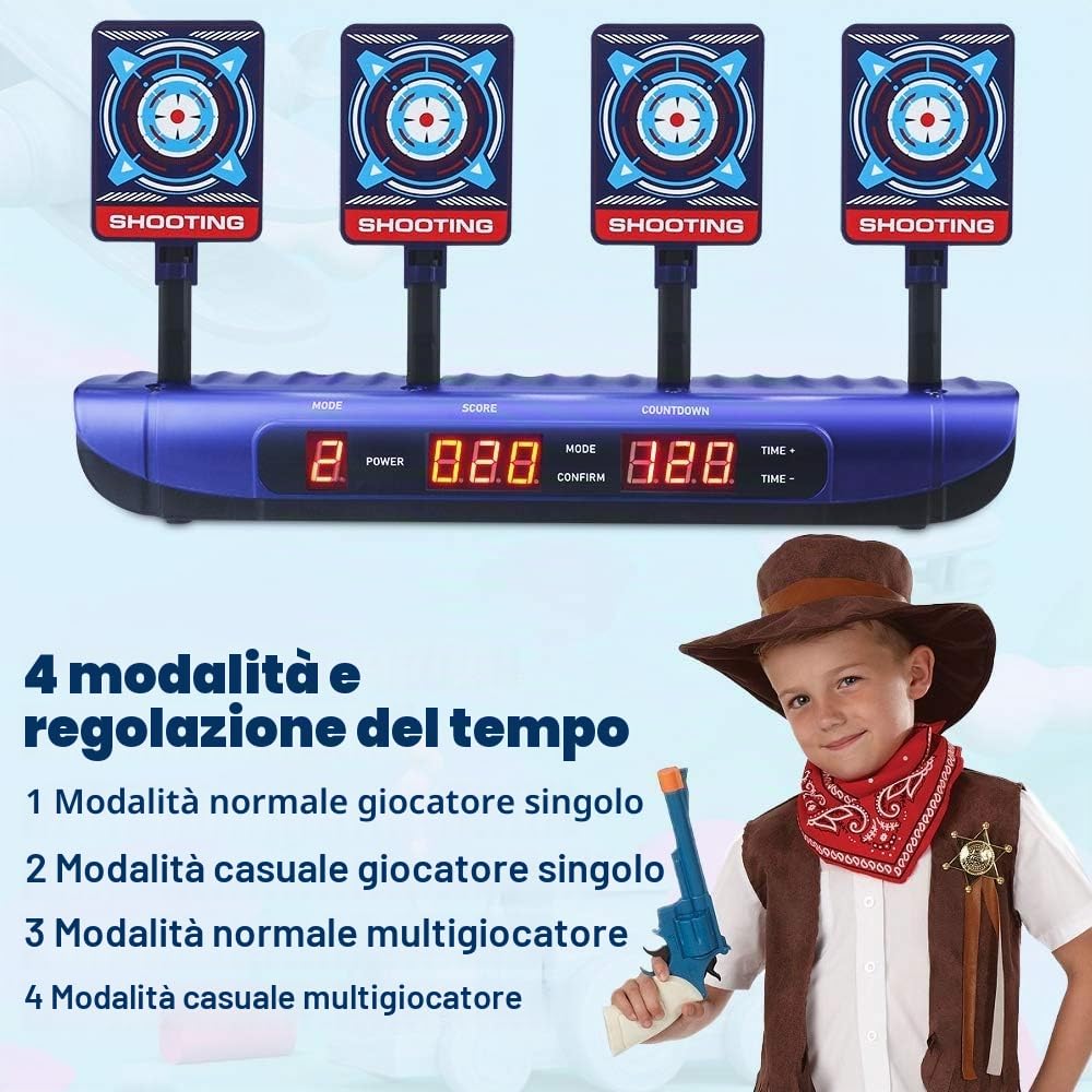 Bersaglio per Nervo, Obiettivo di Effetto sonoro e Intelligente Automatico per Pistole Nerf n-Strike Elite/Mega/rivale Giocattoli per 5 6 7 8 9 10 11 12 Anni Bambini Ragazzi Regali di Compleanno