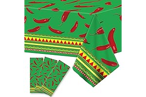 Chili Pepper Tablecloth - Perfect for Fiesta and Super Bowl Parties