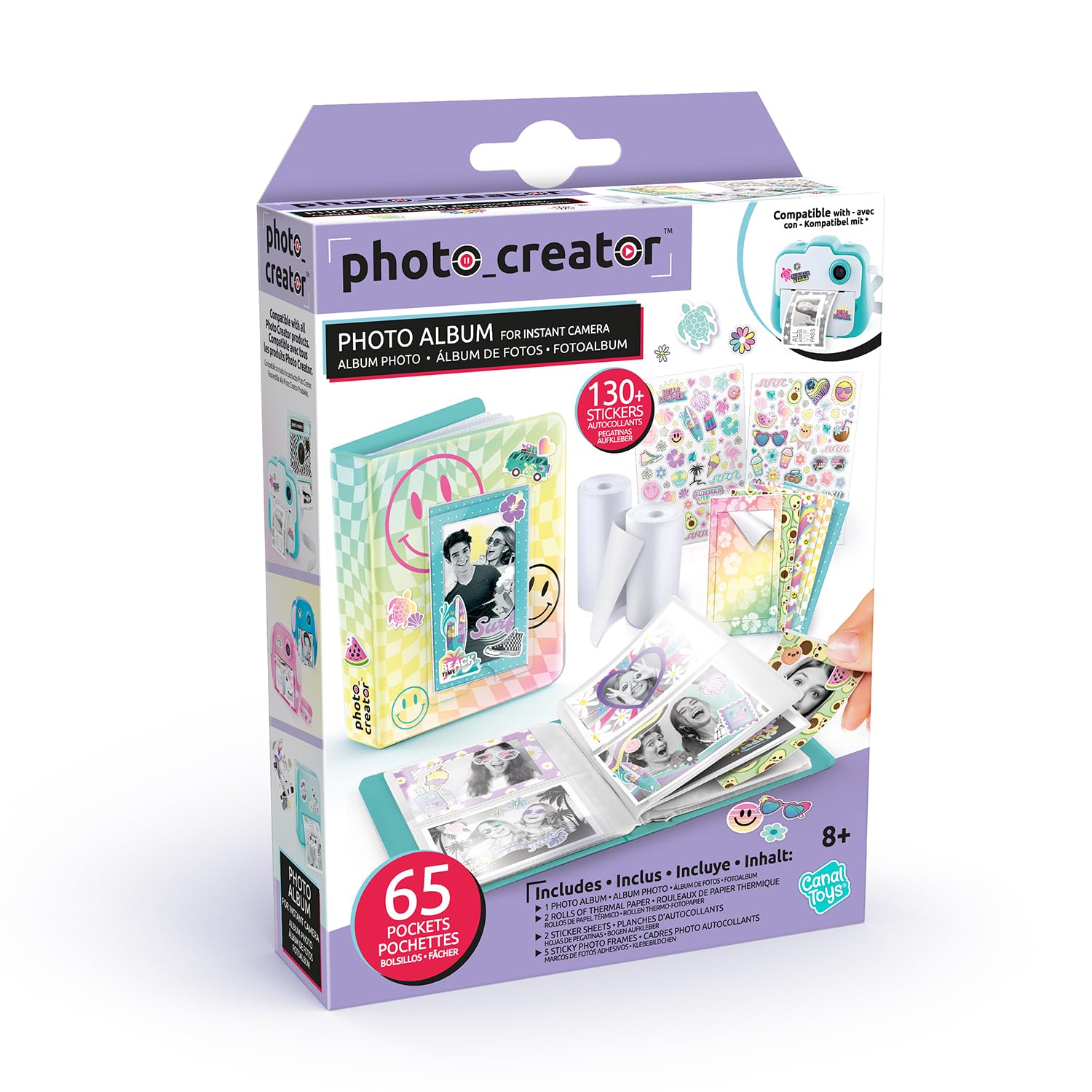 Photo Creator Instant Print Photo Album, stores 65 instant print photos, kids camera album