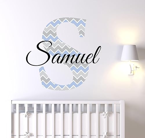 Miniatura 5 de Decor Designs Decals Calcomanía de vinilo para pared con nombre personalizado, diseño cursivo para niñas, decoración de bebé (varias opciones de