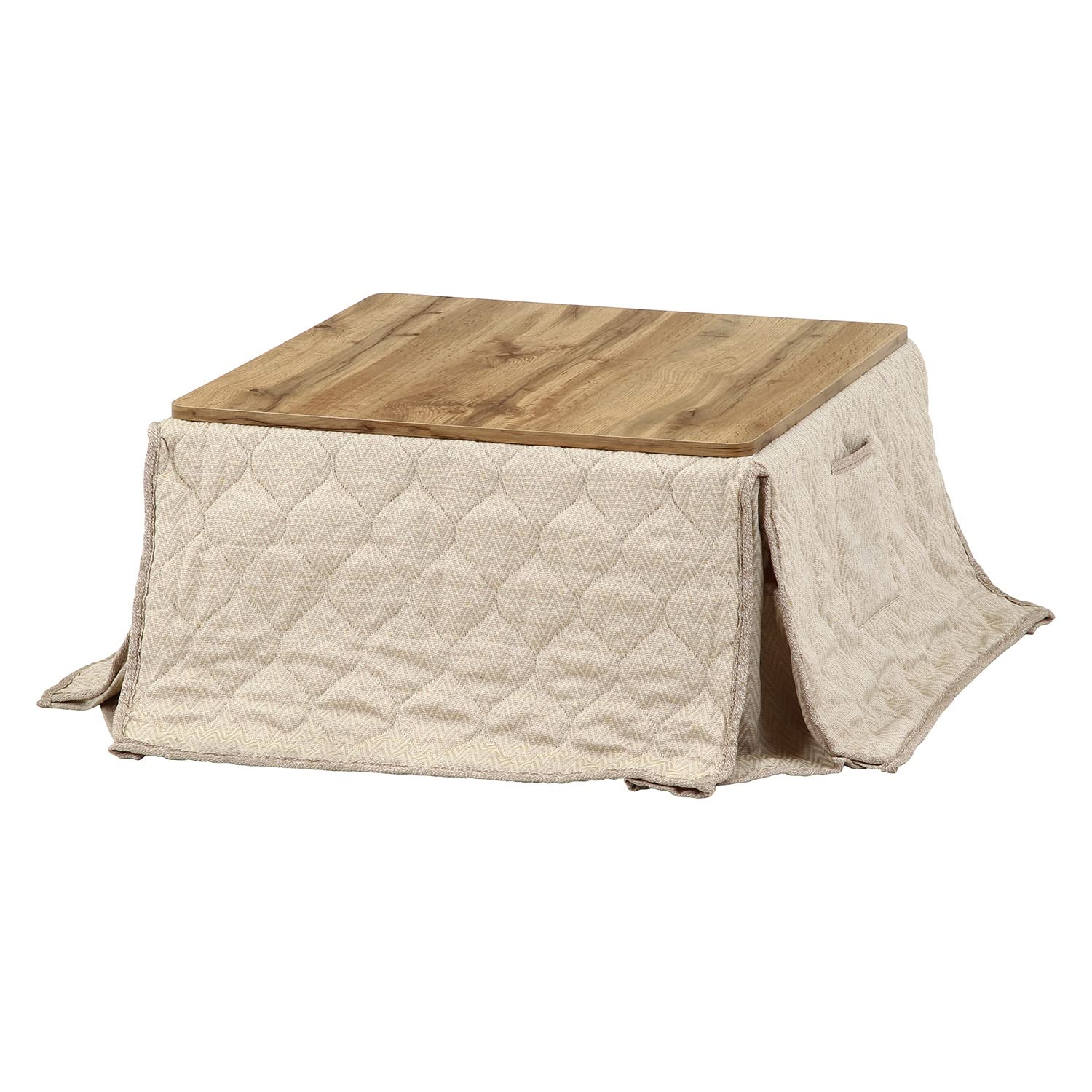 在庫処分品☆白い家具調こたつ シンプル 北欧風 75cm角 正方形 キュート