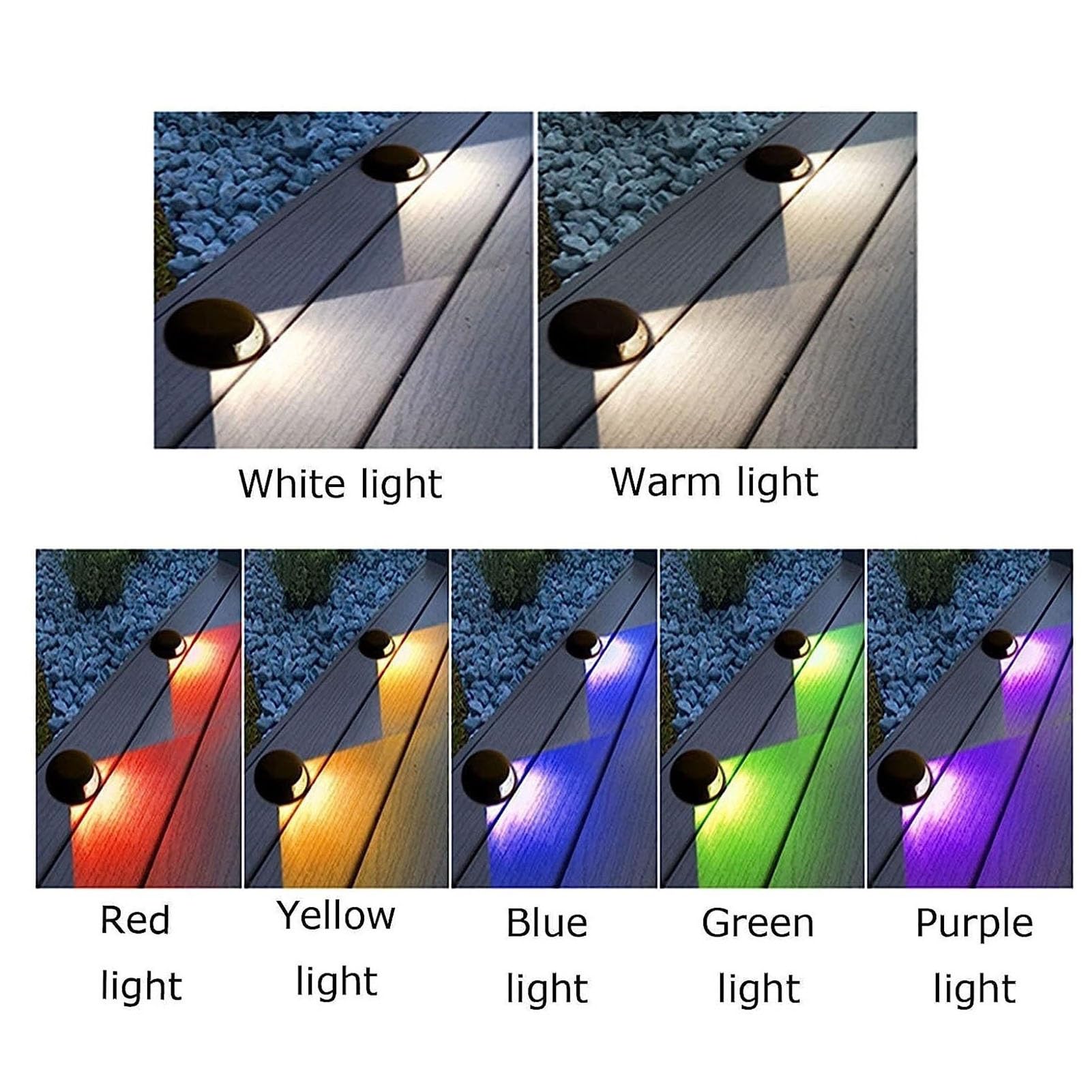 Krajobrazowa lampa LED niskiego napięcia, 24 V, wbudowana, wodoszczelna, IP65, 6 W, czerwona, do podjazdów zewnętrznych (garaż, taras, ogród), podwójne oświetlenie boczne