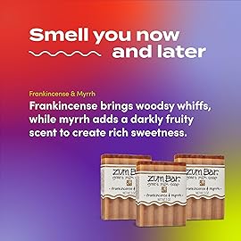 Zum Indigo Wild Goat\'s Milk Soap Bar - Bar Soap for Hands & Body Made with Essential Oils - 3 oz - Frankincense & Myrrh (6 Pack)