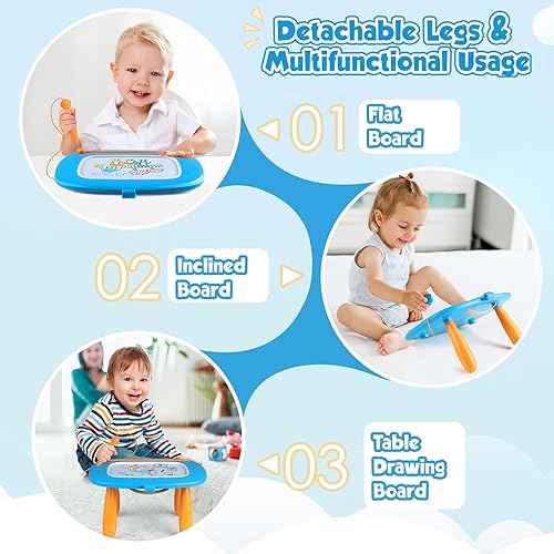 Miniatura 6 de Smasiagon Juguetes para niñas y niños, tablero de dibujo magnético para niños pequeños de 1 a 3 años, tablero de garabatos de aprendizaje temprano,