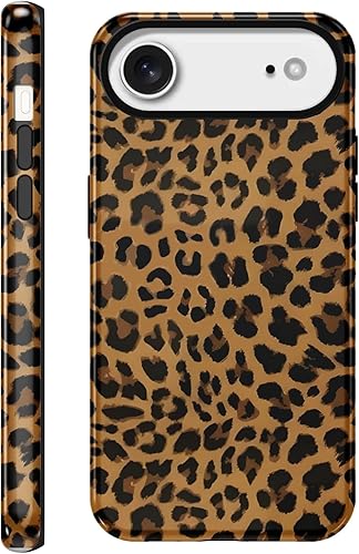 Yomjew Cute Cheetah Print Phone Case for iPhone Air Case 6.5", Trendy Luxury Leo