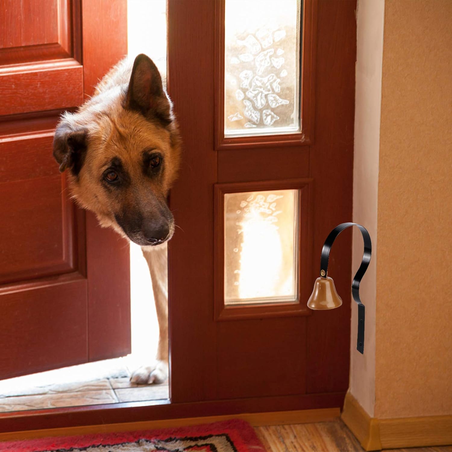 ibasenice Dog Doorbell Pet Neck Bell Housebreaking House Training Doorbells Dog Training Bell to Go Outside Dog Potty Training Bell Dog Bell Paw Bell Sleek Door Bell The Dog Small Brass Bell