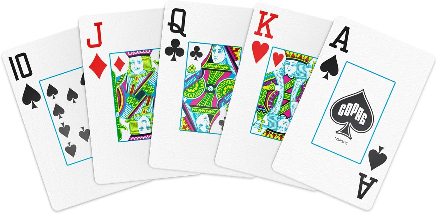 Copag 2024 WSOP World Series of Poker 100% Plastic Playing Cards, Retro Design Bridge Size Jumbo Index Mix Dozen Red/Blue Single Decks