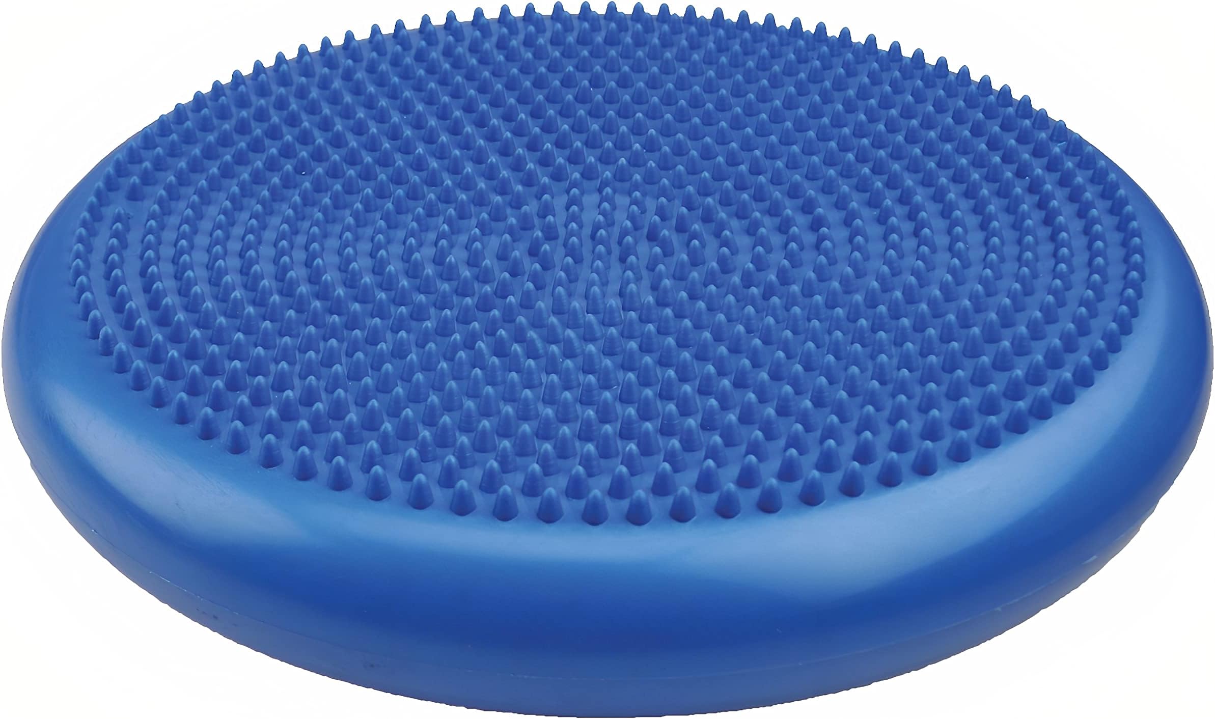 PHYSIOWORX Inflatable Wiggle Wobble Cushion - Autism Sensory Equipment, 35cm Diameter - Balance Cushion for Kids with ADHD, 2 Tactile Surfaces with Varying Textures, Pump NOT INCLUDED (Blue)