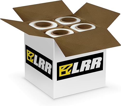 Miniatura 6 de LRR Rollo de envoltura elástica de 18 pulgadas, envoltura elástica a máquina de 4500 pies, rollo de envoltura retráctil para muebles, rollo de