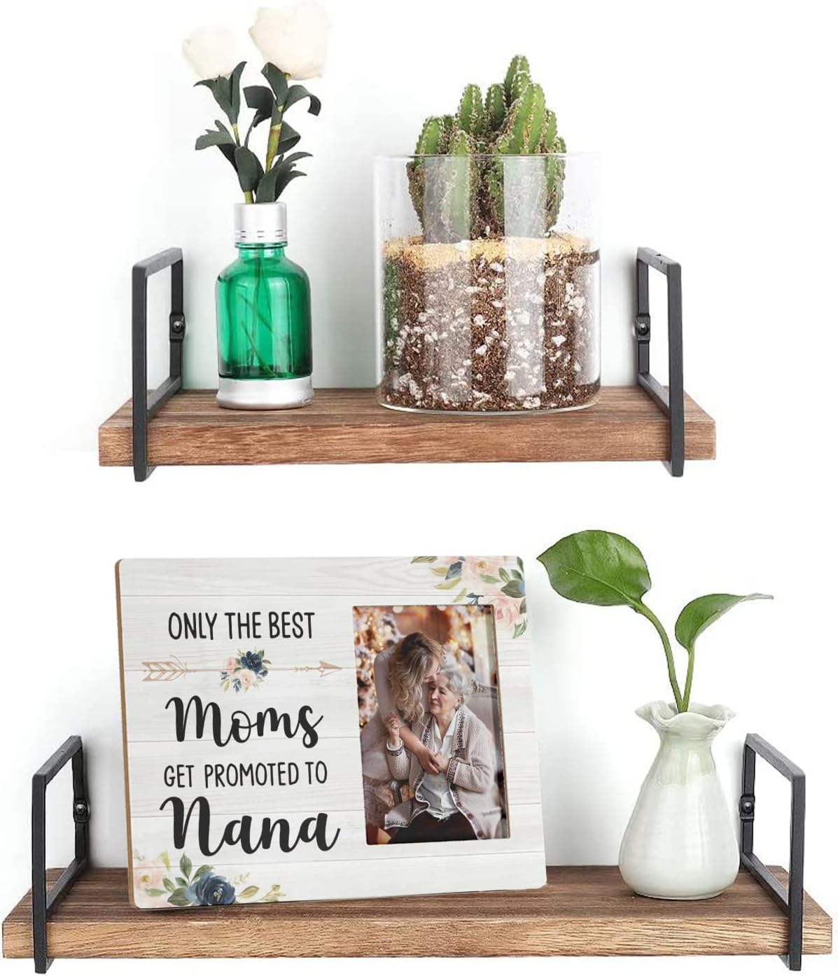 FONDCANYON Only The Best Moms Get Promoted To Nana Picture Photo Frame,Nana Grandmother Pregnancy Announcement Picture Frames,Nana Gifts For Birthday Christmas (4x6 Inch Photo) - Image 5