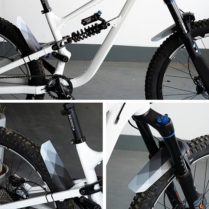 Guardabarros para Bicicleta con Patrón de Carbón Set Delantero y Trasero miniatura 8
