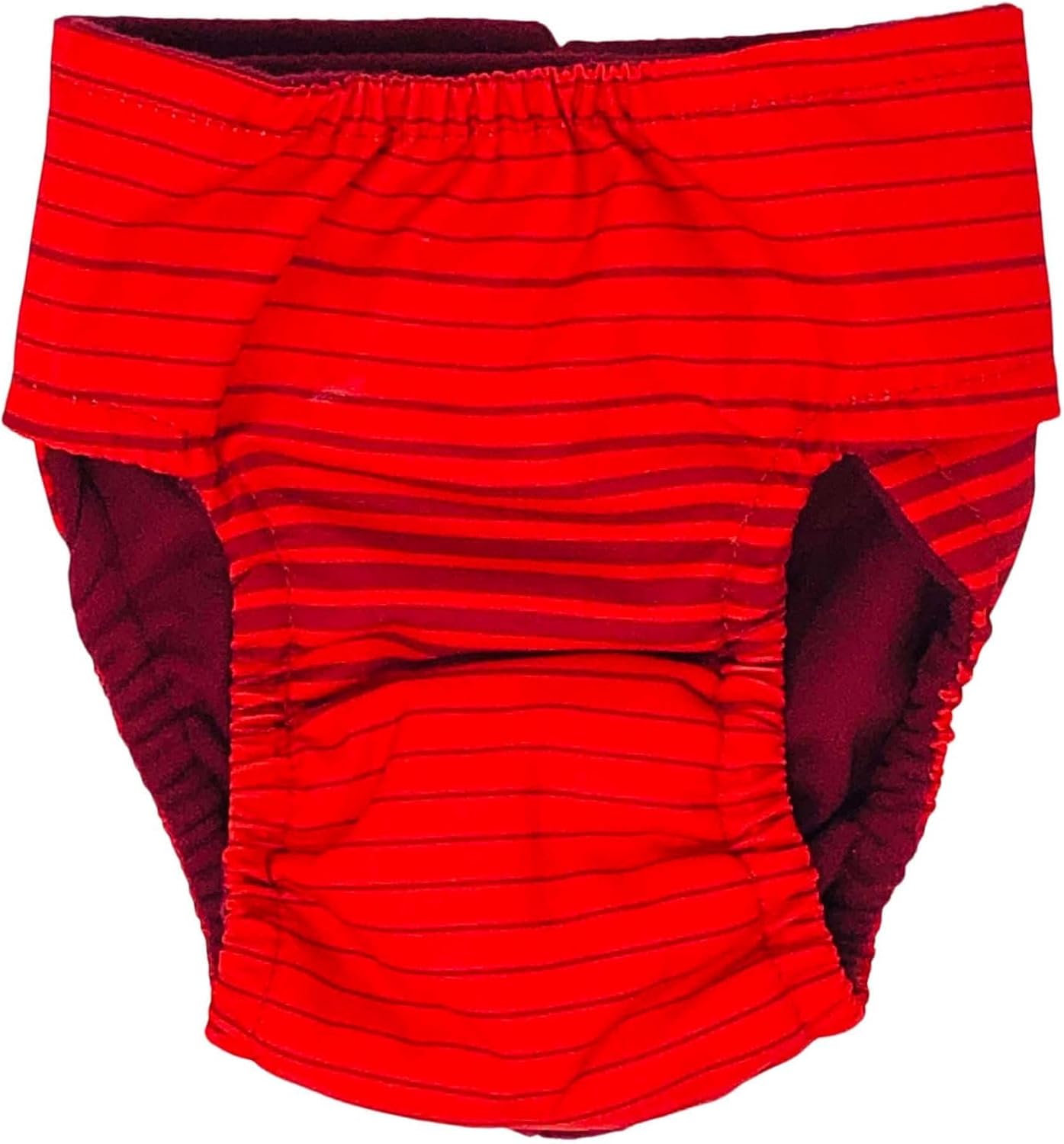 Red Stripes Dog Diaper, XXL, Without Tail Hole - Made in USA