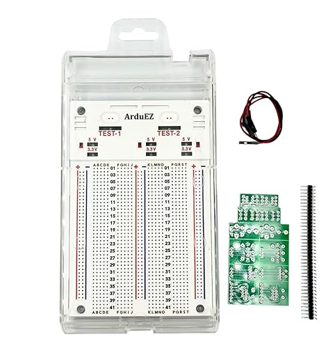 Miniatura 1 de Dual Power+Dual 5-States Microordenador Lógica Sonda Breadboard Kit.820 (5x41x4) x2 agujeros de tablero de lados, 3.3v5v fuente de alimentación