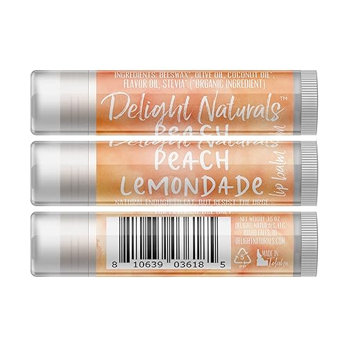 Miniatura 2 de Delight Naturals Bálsamo labial de limonada de durazno - Juego de tres