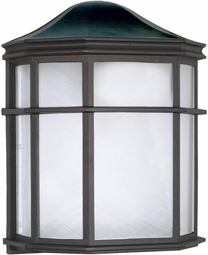 Nuvo 60539 One Light - Soporte de pared para exteriores, bombilla A19, color negro