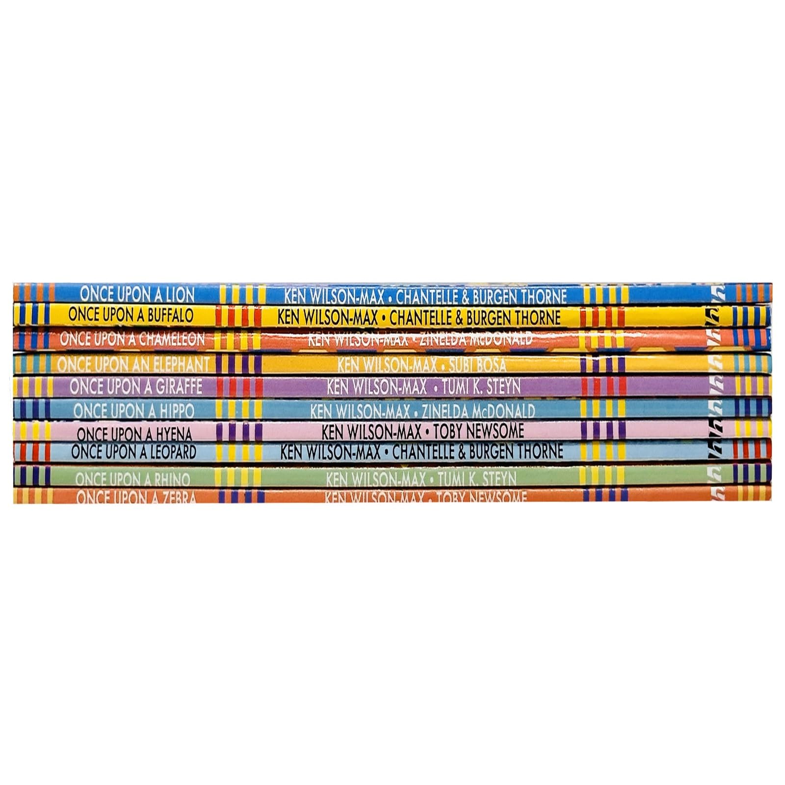 African Stories Children Collection 10 Books Set By Ken Wilson-Max (Once Upon a Zebra, Rhino, Leopard, Hyena, Hippo, Giraffe, Elephant, Chameleon, Buffalo, Lion)