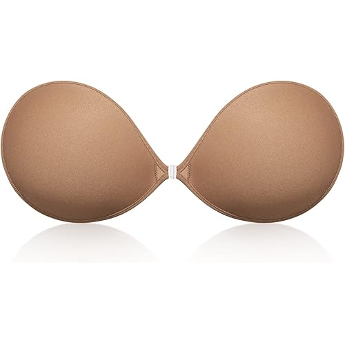 Wingslove Adhesive Bra Reusable Strapless Self Silicone Push-up Invisible Sticky Bras for Backless Dress