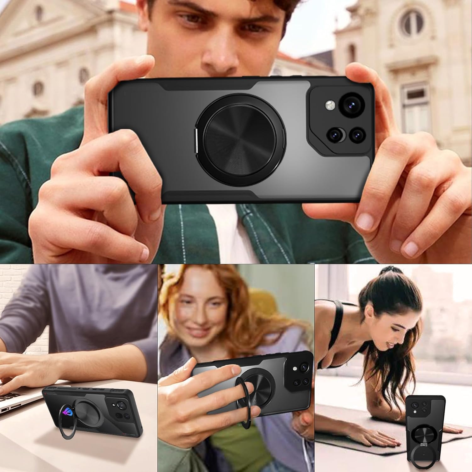SHBDZGS Magnetische Hülle Für ROG Phone 9/9 Pro – Kompatibel Mit MagSafe, 360° Drehbarer Ständer