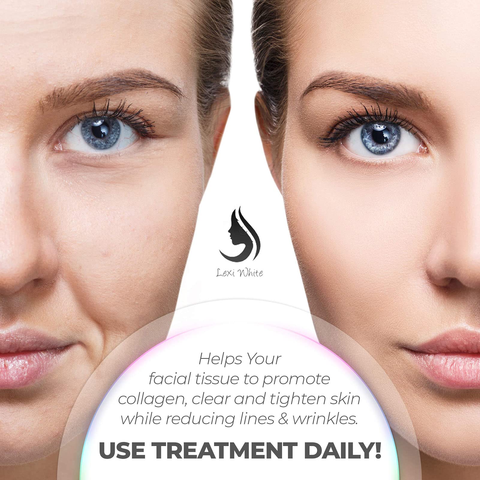 Mascara Facial Luz Led Facial Profesional, 7 Colores Terapia de luz Dispositivo de Belleza de fotones faciales para rejuvenecimiento Facial, Reducción de Arrugas