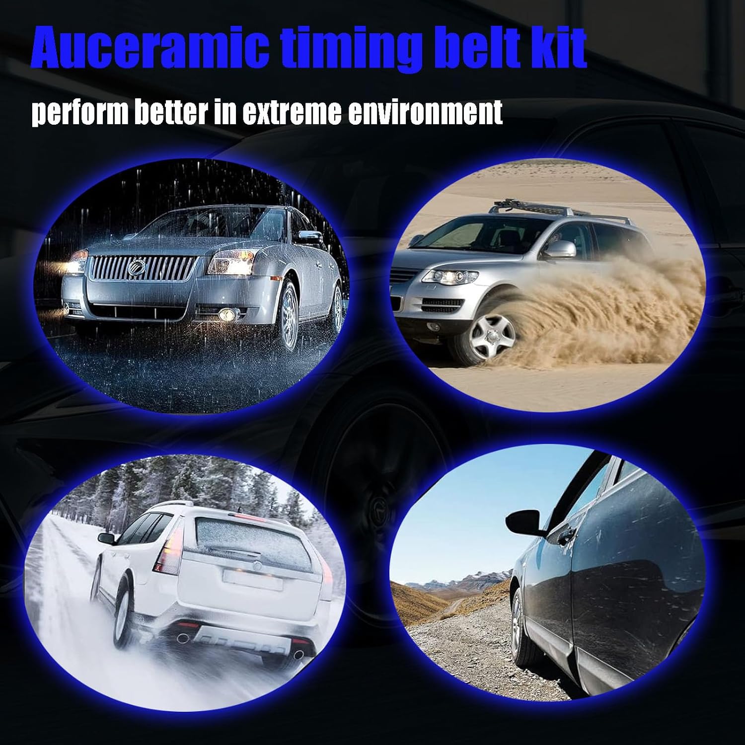 Engine Timing Belt Kit with Water Pump Compatible with Lexus IS300 2001-2005, GS300 1998-2005 - DOHC 3.0L [Replace OE: TCKWP215]