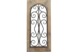 Deco 79 Wood Scroll Wall Decor: Intricate Charm for Your Abode