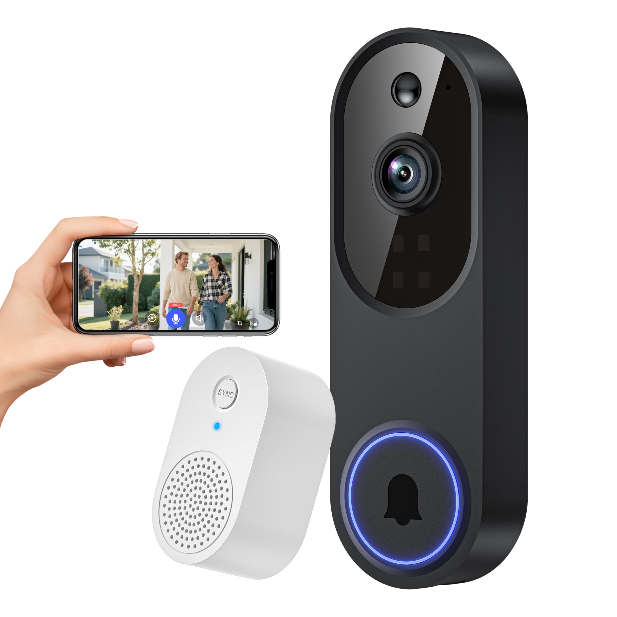 1080P WiFi Video Doorbell Camera Wireless