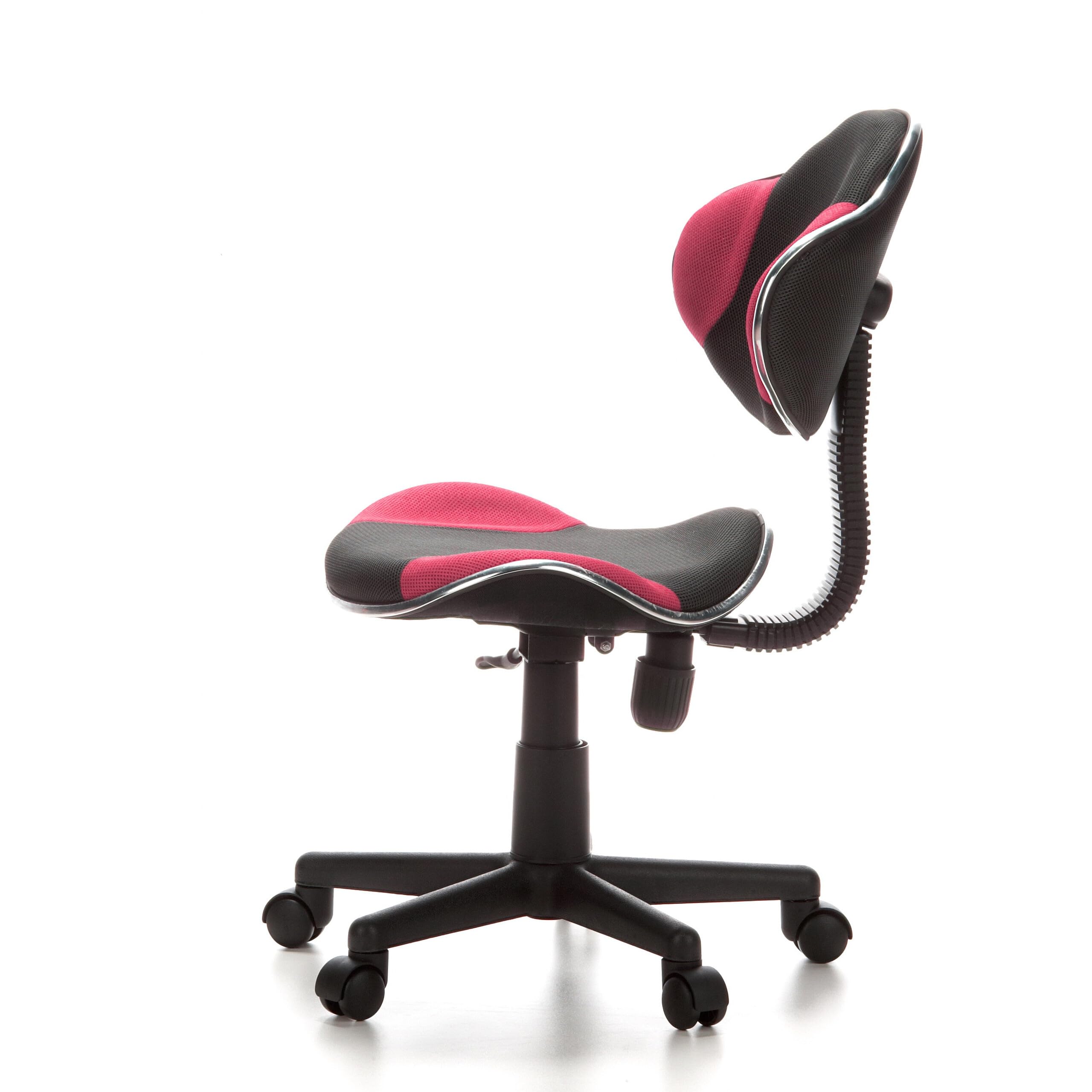 hjh OFFICE 670900 Kinderdrehstuhl KIDDY GTI-2 Grau/Pink, ergonomischer Kinderschreibtischstuhl, Kinderbürostuhl höhenverstellbar, Jugendstuhl