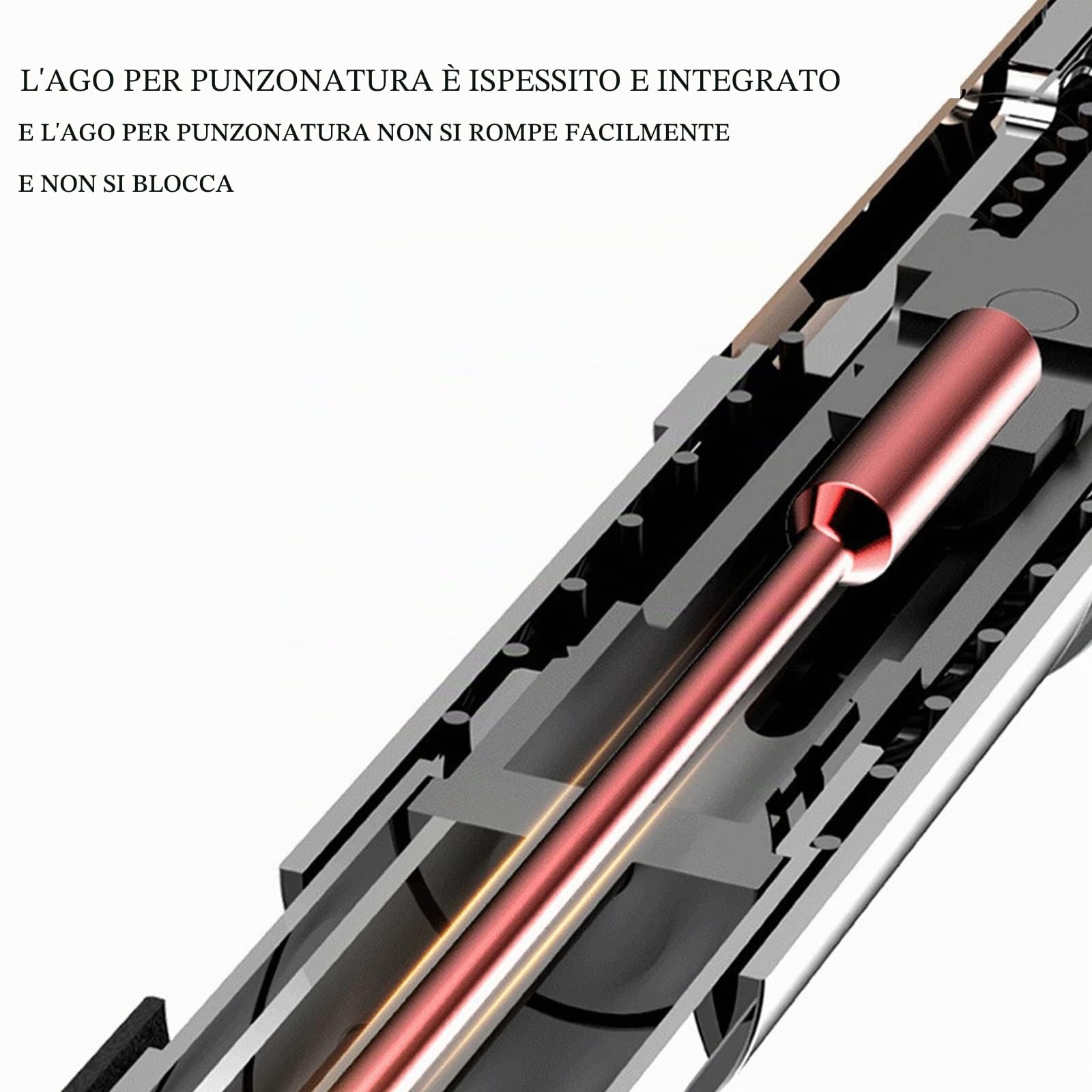 Cucitrice per Materiali Multipli - Mini Cucitrice per Pareti di Cemento, Cucitrice per Chiodi e Punti in Acciaio con Funzionamento Manuale