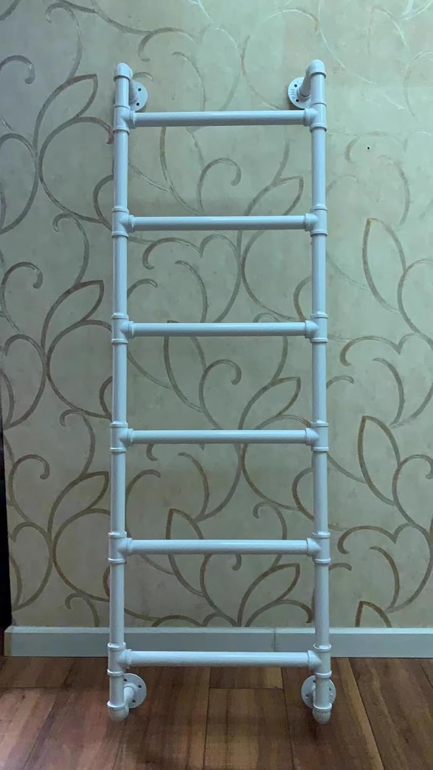 6.6 Ft Heavy Duty Escape Ladder for External Wall Basement Well Window Indoor Loft Two Story Mount Rv Bunk Bed/Bedroom Twin Bed Side Ladder with Rung Easy Climb Ladders