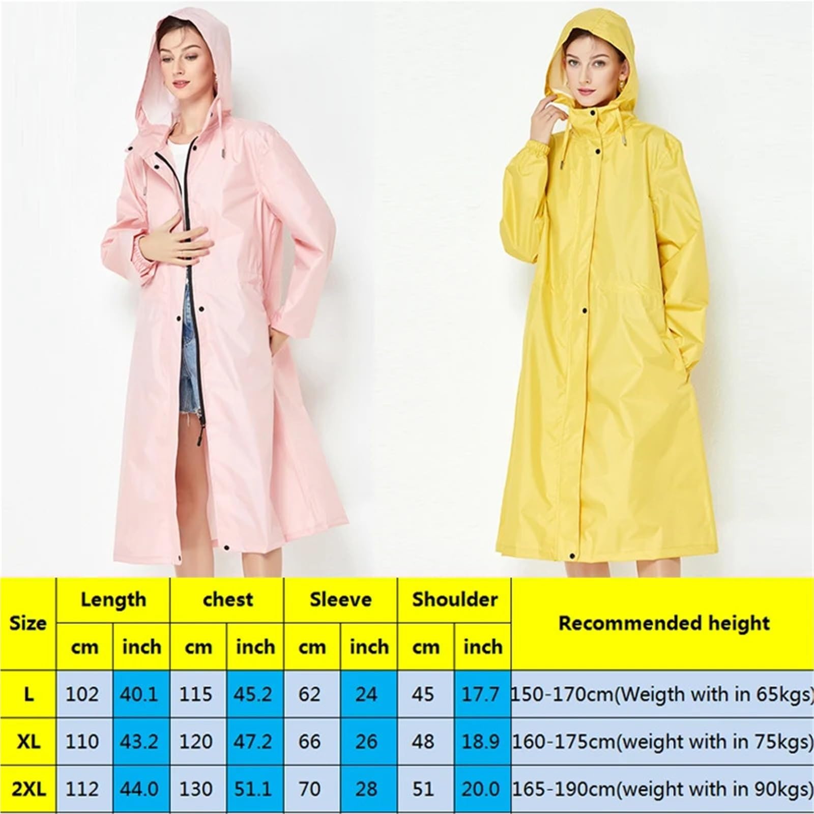 Poncho De Lluvia Gabardina impermeable larga for mujer, chaqueta con capucha, cortavientos, ligera, for exteriores, senderismo, excursiones, ropa Para Senderismo