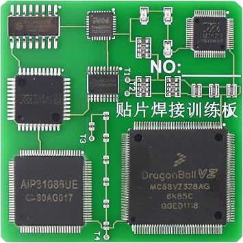SMD Professional Chip Soldering Practice Kit,DIY SMT 7 Chips Soldering Practice Soldering Skill Training Board (1-7Chips)