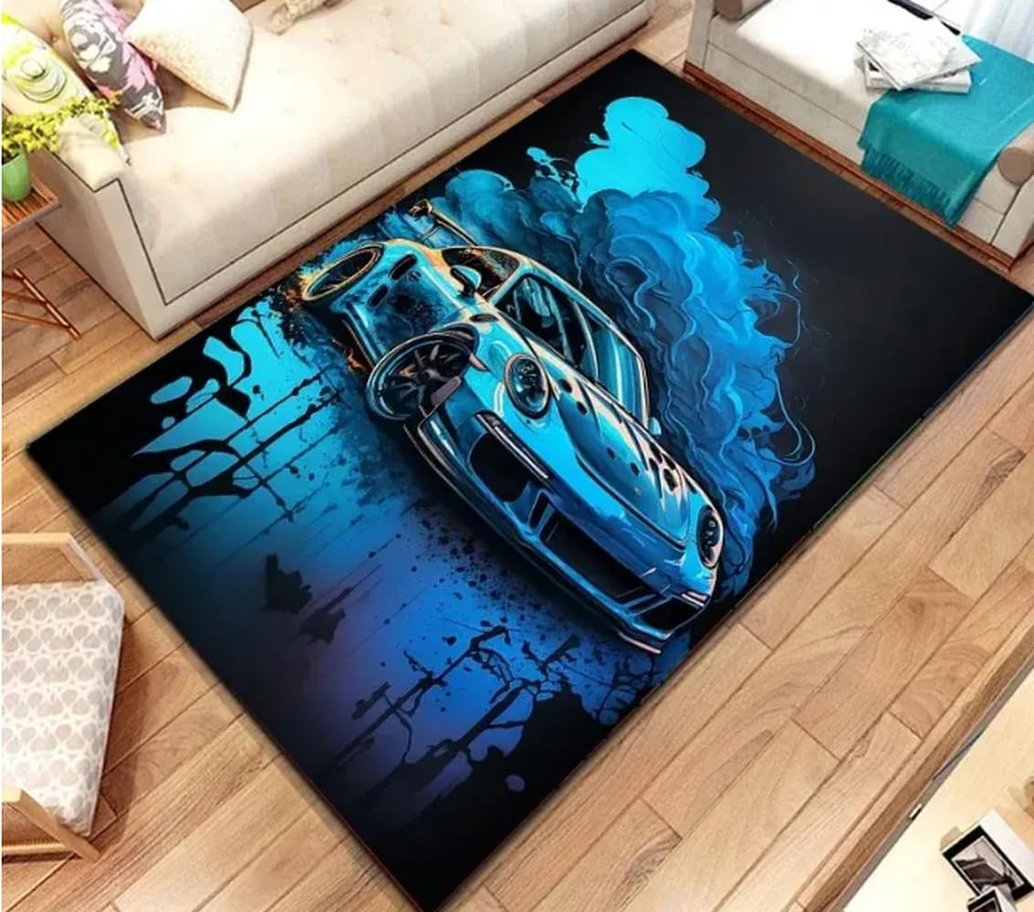 Tapis de zone voiture de course grand confort pour salon et sol de cuisine