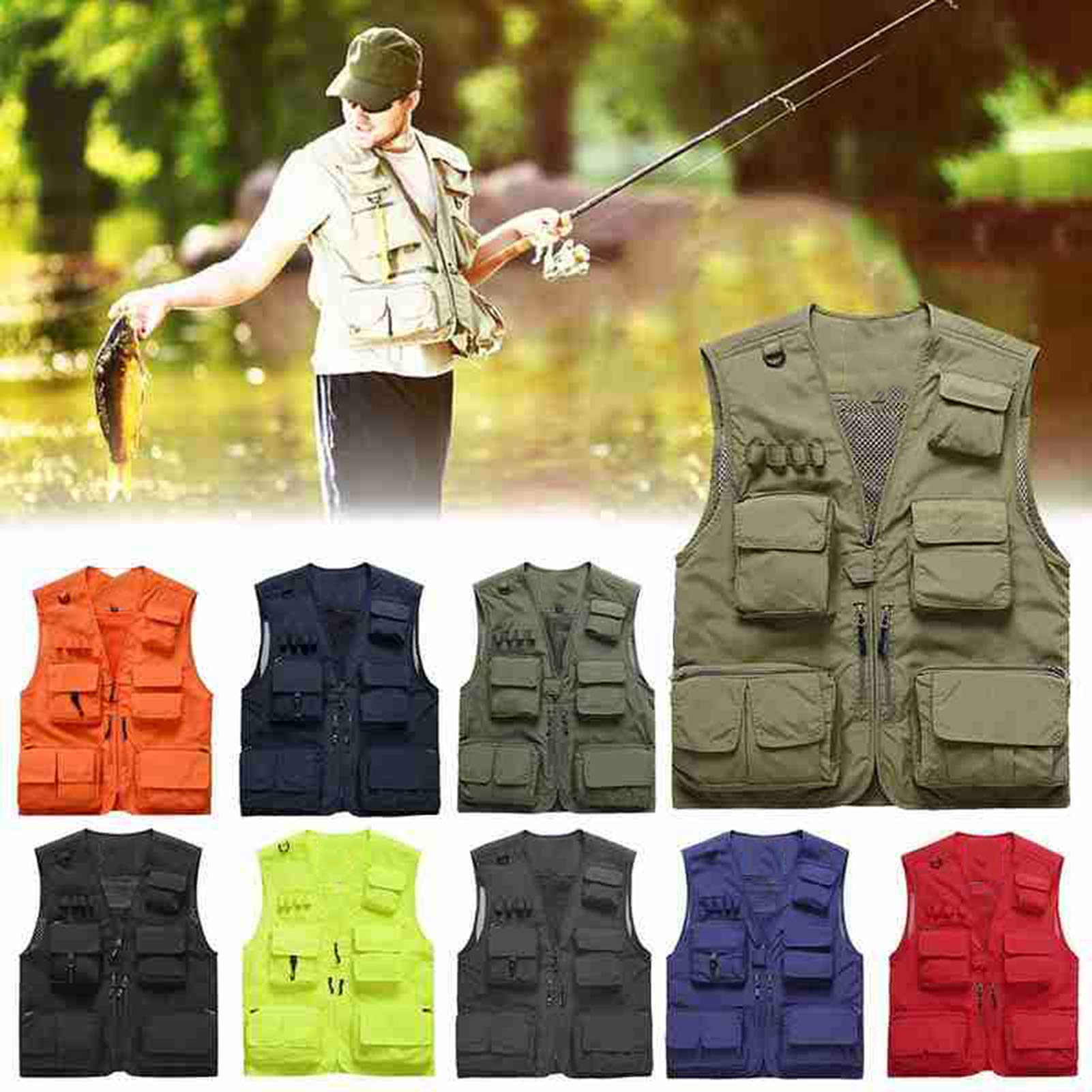 Hommes Dames Sport Utilitaire Gilet Gilet Gilet extérieur pêche à séchage Rapide Photographie décontracté évider Mince Multi-Poches Gilet Veste sans Manches Veste Gilet