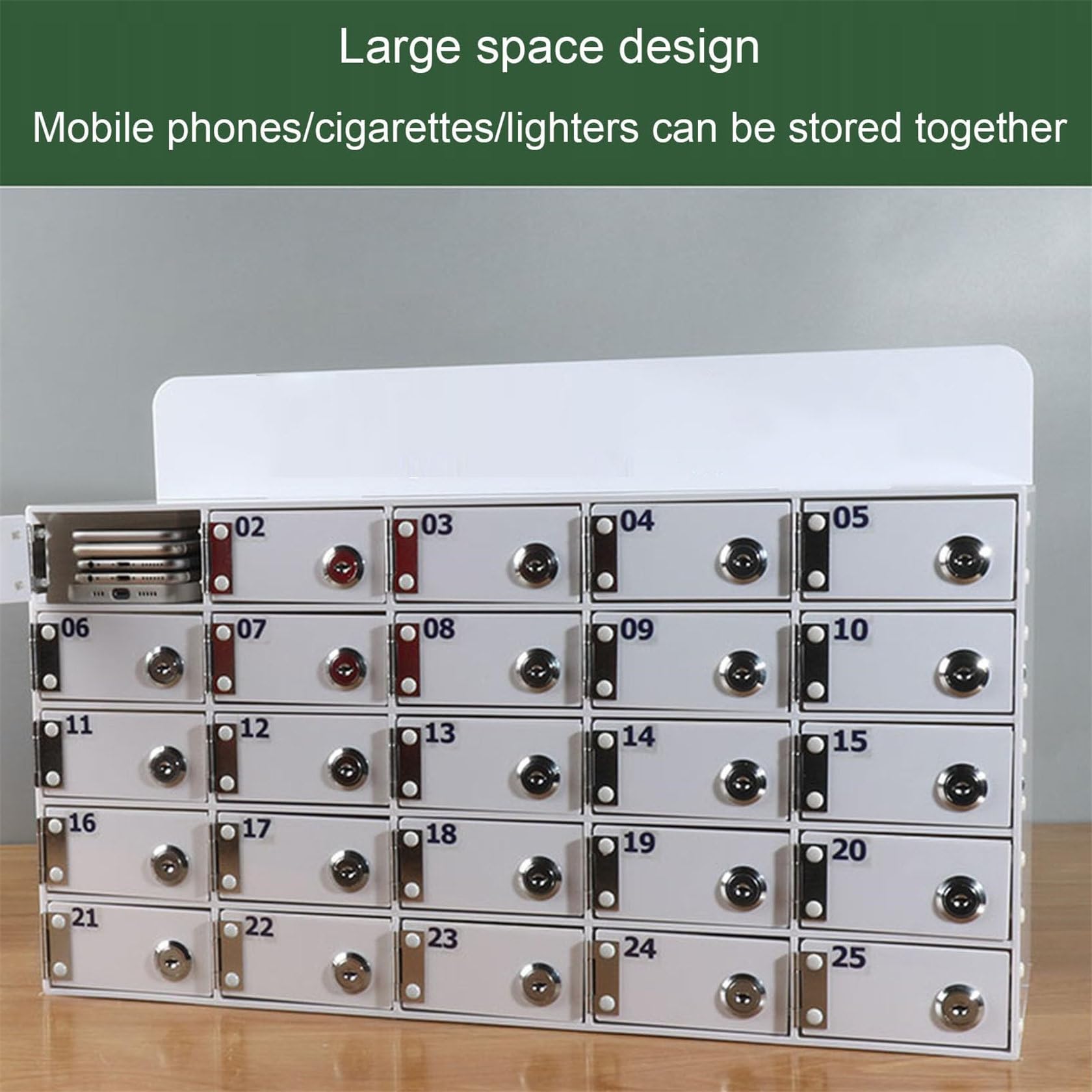 Caja de Almacenamiento para teléfono móvil Soporte acrílico para teléfono móvil Caja de Almacenamiento de Escritorio Caja de Almacenamiento acrílica para teléfono móvil montada en la Pare