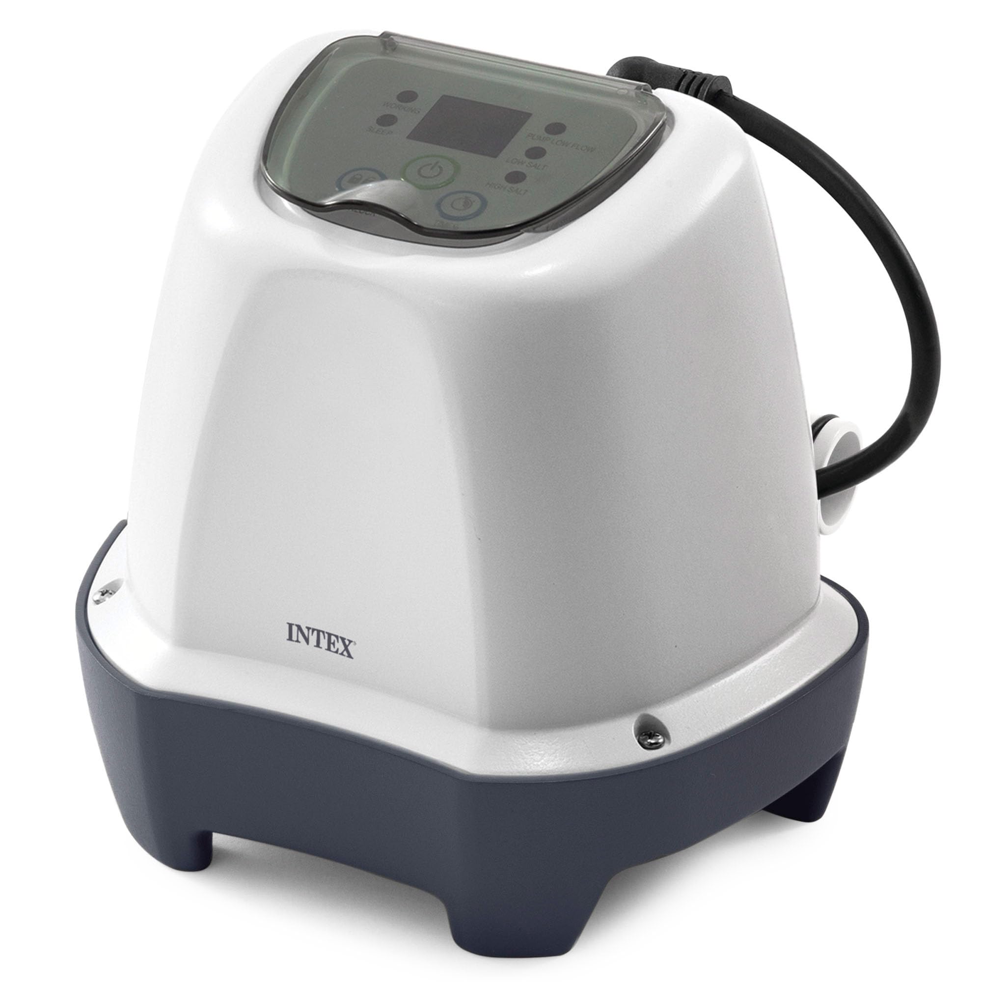 Intex 26662 - Generatore Salino di Cloro Krystal Clear, per Pompa Filtro 1136-3785 L/h, Produzione Cloro 2 g/h, per Piscine Piccole fino a 366 cm, Plastica, Bianco