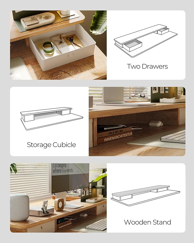 Escritorio Ajustable Eléctrico Standing Desk 139x39 cm Maple miniatura 8