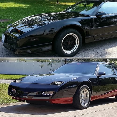 Miniatura 4 de Tonsya Para Pontiac Firebird 1982-1992, Chevy Camaro 1982-1992 Carcasas de marcador lateral de parachoques delantero de repuesto lente ahumada